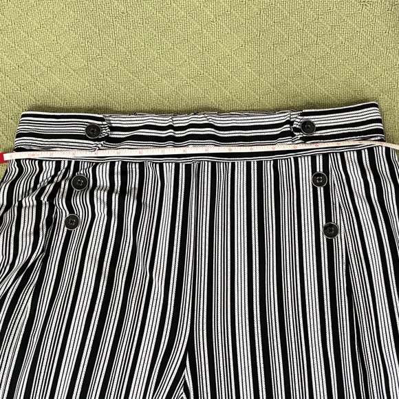 NWOT ROBERT LOUIS XL pin strip high waist wide leg dress pants - Picture 5 of 10